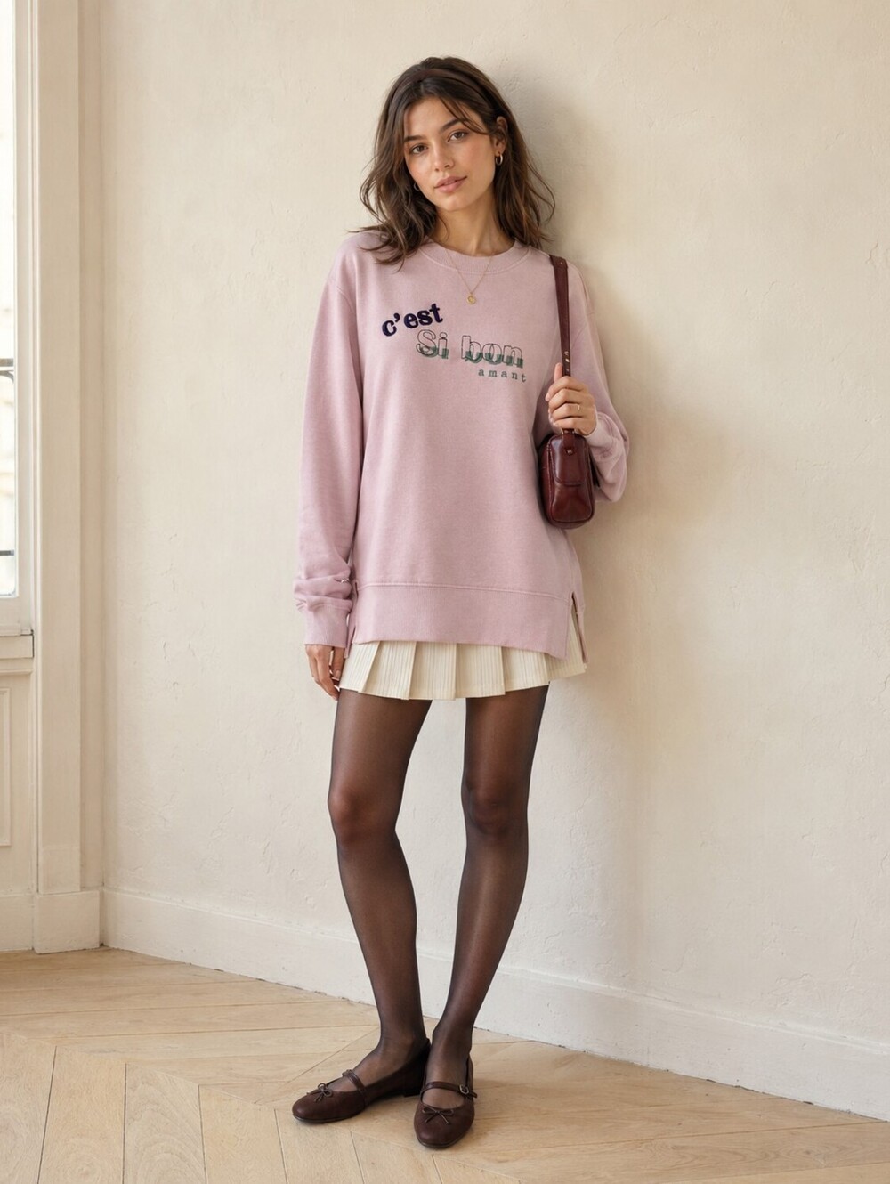 SOUP Pink C'est Si Bon Amant Crewneck Sweatshirt